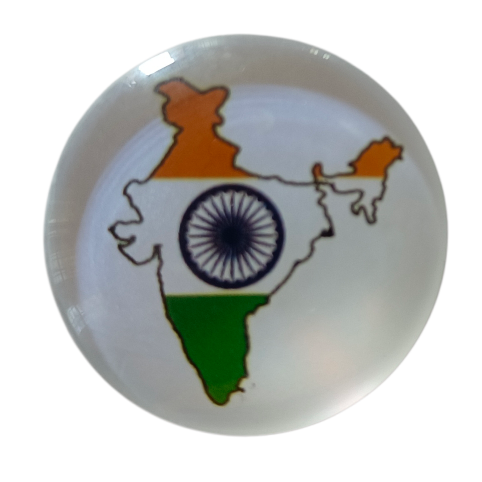 IMG_20260120_100255 3D Glass Cabochon Magnet – India Tricolour Map Design - Image 1