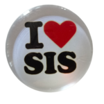 I ❤️ SIS – 3D Glass Cabochon Magnet
